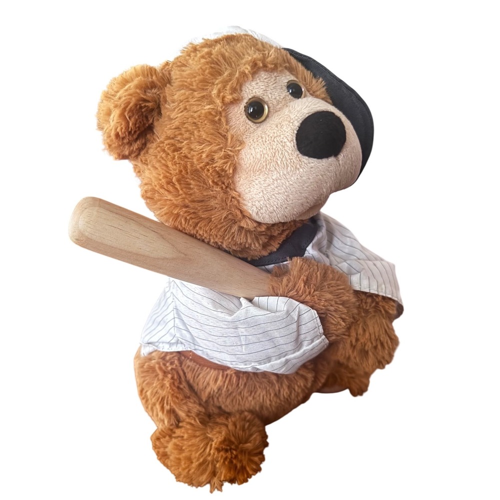 SoundNLight Mills Animatronics Baseball Teddy Bear Animated Plush Toy 2009 Works